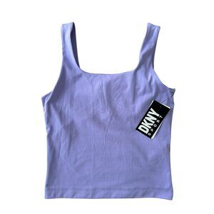 DKNY Sport Women’s Balance Compression Tank with Built In Bra Purple Size S